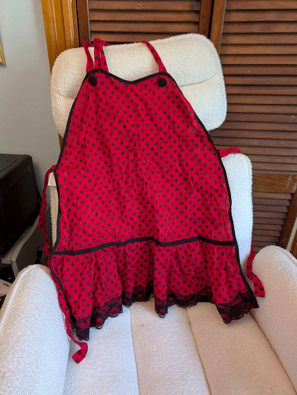 Fun Kitchen Apron Polka Dots, lace, mini mouse